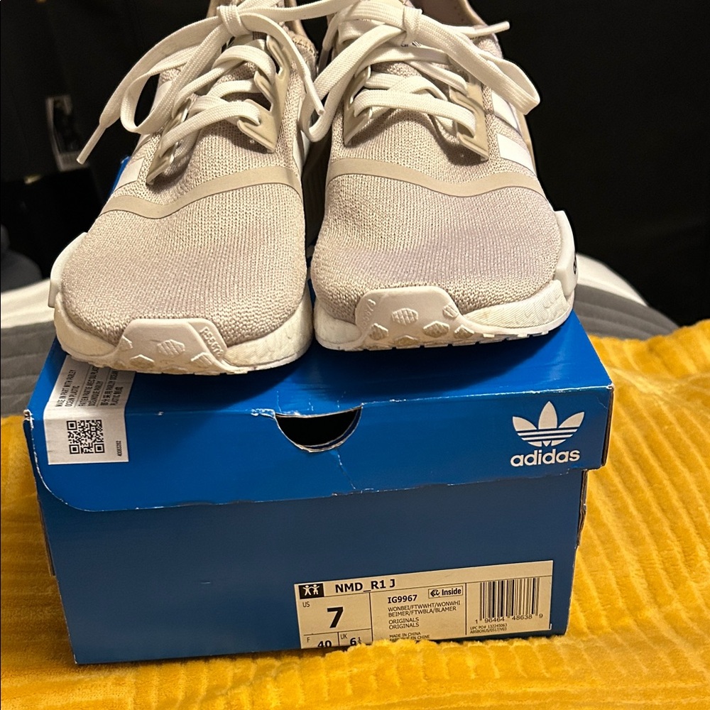 adidas Kids NMD R1 Shoes in Light Beige